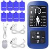 Wxeadu Elettrostimolatore Muscolare, TENS Elettrostimolatore Dolore, Simulatore del Ciclo Mestruale con 9 Modalità e10 Cerotti per Sviluppo Muscolare, Sollievo dal Dolore, 2 Channels (C)
