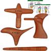 Kitama Thai Massage legno set (6 pezzi) - Bastoncini Croce Cucchiaio Uccello e 2 DIN A4 plakate come un massaggio Aiuto bei Reflex Zone massaggio trigger punti - mythai di massaggio