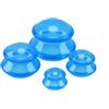 XSEXO Coppette in silicone anti-cellulite per massaggiatori, 4 pezzi, per il corpo, coppettazione, per il massaggio sottovuoto, anti-invecchiamento, per viso e tutto il corpo (blu)