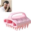 Smaoqingji Spazzola per Massaggio Alla Testa - 1 Pezzo, Rosa, Massaggiatore Capelli Silicone, per Il Lavaggio dei Capelli, Cura del Cuoio Capelluto Rimozione Dello Sporco Cuoio Capelluto dai Capelli