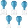 HongYanYEU Set di Coppette per Coppettazione in Silicone, 5 Pezzi Coppette Massaggio in Vetro con Sfera di Aspirazione, Set di Coppettazione, Coppette per Massaggio, per un Cupping Therapy Contro la Tensione