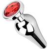 Roluck Dilatatore anale con Stoss in metallo, dilatatore anale conico (rosso, L)