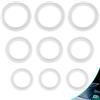 Roluck Anello Del Pene in Silicone Morbido, Giocattolo Del Sesso per Gli Uomini Impermeabile Ultra Soft Stretchable Boil Anelli Con 9 Anelli Di Bagliore Bianco Pene Rimanere Forte (9PCS)