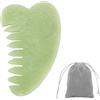 Cosysparks Guasha comb, Naturale pietra gua sha giada massaggio pettini Gua Sha Tool pettine da massaggio per massaggio alla testa