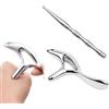 Seefey Set di 2 punti trigger in acciaio inox, massaggiatore a punto trigger e penna per agopressione, pietra Gua Sha con impugnatura ergonomica per viso, collo, gambe, rilassamento muscolare, promuovere la