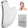GUKOY Strumento per il Viso Gua Sha, in Acciaio Inox, Liscio, Resistente, per Viso e Corpo, Riduce il Gonfiore, Raschietto Massaggiante a Forma di Cuore