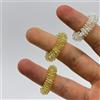 ATC Handels GmbH Anelli massaggianti per dita in oro o argento per dita dei piedi, in acciaio per momenti di benessere individuali, rilassamento (argento, 10 pezzi)