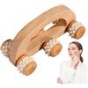 Tuxxjzm Rullo massaggiante in legno per le mani, per alleviare i muscoli, strumento per massaggio in legno naturale per collo, schiena, gambe e viso