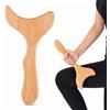 Generic Strumento di massaggio Gua Sha a coda di pesce in legno, massaggiatore per raschiare il contorno del corpo, massaggiatore manuale manuale per la schiena per il rilascio della tensione muscolare