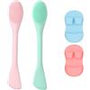 ZEMINRI 4 Pezzi Pennello Silicone Spazzola Viso per Maschera (4Pezzi) | Pulizia Delicata: Pennello viso silicone morbido, rimuove impurità e applica maschere in modo uniforme senza irritare pelle.