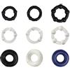 jerbro 9 Pezzi Silicone Anello Pene, Stretch Anelli Fallici Cock Rings Cockrings Colore Casuale, Ritardo Eiaculazione e Erezione Più Lunga - Anello di Piacere Giocattoli erotici per gli uomini