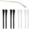 kissral 4 paia Tappi per Occhiali in Silicone Antiscivolo Morbido Puntali per le Estremità Segli Occhiali Accessori per Occhiali per Gambe Sottili in Metallo per Occhiali da Sole (bianco e nero)