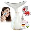 Winch Beauty Deluxe Apparecchio per massaggio viso e collo anti-età a ultrasuoni con tripla terapia della luce | Riduzione delle rughe e rassodamento della pelle, linfodrenaggio rilassante