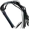 Sensual69 Frustino BDSM in Ecopelle 70cm - Flogger Nero con Manico 16cm, Frusta Erotica per Giochi di Coppia, Accessorio SM per Principianti ed Esperti, FOPS B21