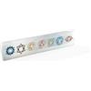 NKlaus Selenite - Piastra di ricarica per chakra, 19 x 4 x 1,1 cm, con | Piastra di pulizia energetica per pietre curative, meditazione e decorazione spirituale, peso 178 g