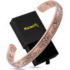 MagnetRX® Braccialetto da donna in rame - Efficace 99,9% puro rame braccialetto magnetico per donna - Bracciale regolabile da donna in rame