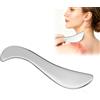 BUTBU Strumento Per Massaggi In Acciaio, Inossidabile Raschietto Per Fascia Con Borsa Portaoggetti, Massaggiatore Viso Gua Sha Metallo, Per Viso Collo Spalle Braccia Gambe