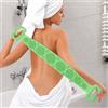 Generic 1 spazzola esfoliante per la schiena con manici, in silicone, esfoliante sul retro, manico lungo, spazzola per doccia per uomini e donne, verde