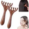 Generisch Six-Claw Meridian Massage Comb, massaggiatore per testa meridiana, strumento per massaggi raschietti gua-Sha in legno, pettini massaggianti per rilassare tutto il corpo, rilassamento del cuoio