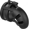 ManCage Shots ManCage - Model 18 Chastity Silicone Cage Ballsplitter 3.5 - Black