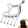 Iirlvior Massaggiatore portatile in acciaio inox, massaggiatore per la testa, spazzola massaggiante per cuoio capelluto, strumento Gua Sha per terapia dei punti trigger, digitopressione e antirughe, per testa
