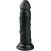 Easytoys - Pene Realistico con splendida ghianda per il Real Feel - 15,5 cm - Nero - 100% PVC morbido senza ftalati - Super realistico sia al tatto che nella forma
