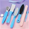 Generic Set di strumenti professionali 7 in 1 per pedicure, rimozione di calli e pelle morta, kit esfoliante multifunzionale per uomini e donne, uso domestico e pedicure (blu)