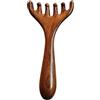 Generic Pettine in legno di sandalo da donna, pettine lisciante con corna di cervo, strumento massaggiatore per cuoio capelluto in legno di sandalo, pettine portatile per la cura dei capelli