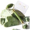 Generic Jade Roller Gua Sha - Kit di strumenti per la cura del viso e raschiare la pelle, regalo per uomini e donne (verde)
