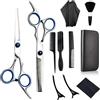 Generic Set di 11 forbici da parrucchiere in acciaio inox per sfoltire i capelli, accessori per lo styling dei capelli, kit di strumenti per barbiere