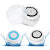 QESSUVNC 2 testine di ricambio per Clarisonic, spazzola di ricambio per la pulizia del viso, testine di ricambio per Mia 2/Alpha Fit/Aria/Smart Profile/Radiance (blu)