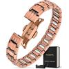 MagnetRX® Bracciale Rame Uomo e Bracciale Magnetico Uomo - EllipseMAX 5X Forza 5.000 Gauss Magneti - Progettato negli Stati Uniti con Design in Rame Puro di Alta Qualità