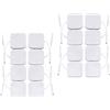 iStim 16 Elettrodi TENS autoadesivi 5x5 cm, Bianchi - Super Morbidi e Riutilizzabili, Compatibili con Dispositivi TENS/EMS, Connettore da 2 mm - Ideali per Terapia del Dolore e Stimolazione Muscolare