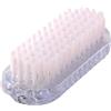 Generic Spazzola per unghie per la pulizia delle unghie a due lati, spazzola per strofinare le unghie, setole morbide e rigide, scrubber per unghie e dita dei piedi (bianco)