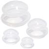 FDDU 4 Pezzi Terapia Di Coppettazione per Massaggi In Silicone, Coppette In Silicone per Vuoto, Massaggiatori Cinesi a Ventosa, silicone traslucido, per Massaggio Completo e Antistress, Esercizio
