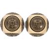 FOMIYES 2 Pz Palline Esercizio Mano in Ottone, Sfere Massaggio Antistress, Palline Baoding Cinesi, Decorazione Portafortuna, 3.8cm, Dorate