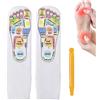 Mwqpgyh Calzini per riflessologia plantare, per riflessologia, massaggi, sollievo dal corpo stanco, agopressioni, comodi e antistress, per casa, spa, centri massaggi