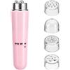 Ciieeo Massaggiatore Viso e Collo Elettrico 4 in 1 Tecnologia di Elettrodeposizione Avanzata Design Multifunzionale in Abs Colore Rosa per Uso Domestico del Viso
