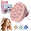 ETISEN, Massaggiatore capelli in silicone, shampoo a secco, spazzola capelli ricci e lisci, massaggiatore testa per stimolare la crescita del cuoio capelluto (Rosa)
