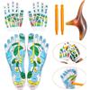 TaimeiMao Calzini per Riflessologia del Piede, Calzini Riflessologia Plantare,Reflexology Socks,Calzini Guanti per Riflessologia Massaggio a Punti di Pressione,Acupressure Reflexology with Massage Tools