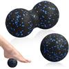 Xzeemo Pallina Massaggio Set, 1 x Peanut Massage Ball e 1 x Sfera Singola, Palline Fitness Trigger Poin, Sfera Massaggiante, per Massaggio Fascia, Rilassamento Muscolare, Accupoint Massaggi