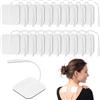 BUTBU Elettrodi Universali per Elettrostimolatore, 20pz - 5 * 5cm | Riutilizzabili e Autoadesivi, Attacco Spinotto 2 mm. Applicabili Su Schiena, Spalle e Altre Zone, per Stimolazione Muscolare