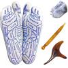 WAWJ® Calzini Per Riflessologia, Calzini Per Massaggio ai Piedi con Penna e Massaggiatore, Calze da Massaggio ai Piedi di Agopressione, Calze Riflessologia Plantare, Massaggiatore Piedi (Uomini 40-44)