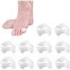 ZEACCT 10 PZ Separatore Delle Dita Dei Piedi,Correttore Alluce Valgo Donna,Separatore Dita Piede Silicone per Sovrapposizione Toes,Frizione,Blister,Rilievo Piccoli Toe Pressione e Dolore (Bianco)