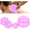 Zyluniy 4 Pezzi Massaggio Cupping Kit, Coppe Anticellulite Con Coppe per Il Corpo, Coppettazione Massaggio per Indolenzimento Muscolare, Sollievo dal Dolore (Rosa)