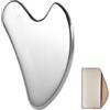 GUKOY Gua Sha - Strumento per il viso Gua Sha, in acciaio inox, liscio, resistente, per viso e corpo, riduce il gonfiore, raschietto massaggiante a forma di cuore