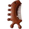Uclac Pettine per massaggio Meridiano della testa, pettine a cinque denti larghi, spazzola antistatica per capelli per agopuntura terapia circolazione sanguigna