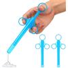 Ouceanwin 2 pezzi Siringhe per Tubo Lubrificante per Applicatore di Lubrificante, Siringa per Lubrificante Riutilizzabile Siringa per Vagina Anale con Anello di Trazione e Impugnatura per le Dita