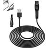 JRILUO Cavo caricabatterie USB 5V per rasoio elettrico, compatibile con Philips QP2824 QP2734 QP2724 MG5920 MG7920 MG7940 MG5940 QP2834 X3053 X5004 S7887 S3244 1 S31 45 BT3233 X3001 X3053 X5004