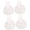 Beavorty Palline Fisioterapia Spa Thai Erbe, 4 Pezzi in Cotone Bianco | Borsa Aromaterapica Termica, Texture Morbida, Rilassamento Muscolare, Uso Corpo Intero, per Spa